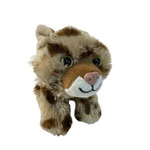 Wild Republic Plush Spotted Lynx Cat Stuffed Animal Toy 6" Brown Realistic